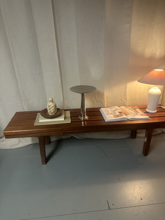 Image 1 of Panca vintage con doghe in legno