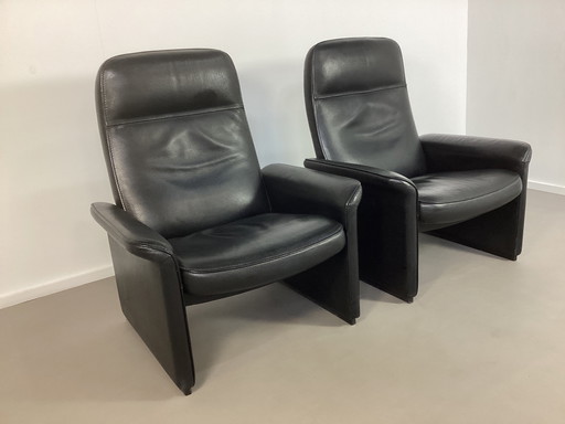 2 fauteuils en cuir de Sede ds 50 vintage
