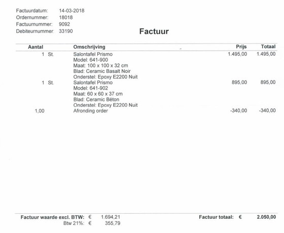 Image 1 of Luxe Prismo salontafelset - Keramiek met Epoxy onderstel