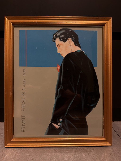 Set di 4 stampe vintage di moda e design | Robert Dion | Cornice dorata – posters, Glass, Wood