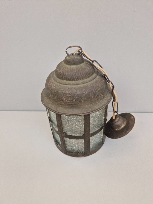 Suspension vintage en cuivre