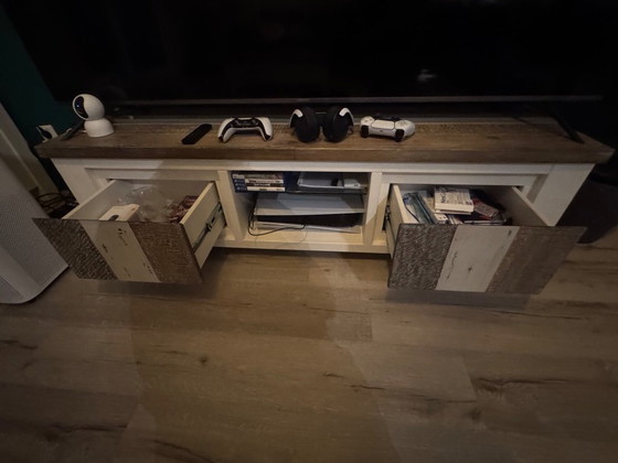 Image 1 of Vetrina in legno di quercia su misura composta da 4 pezzi con ampio spazio di archiviazione