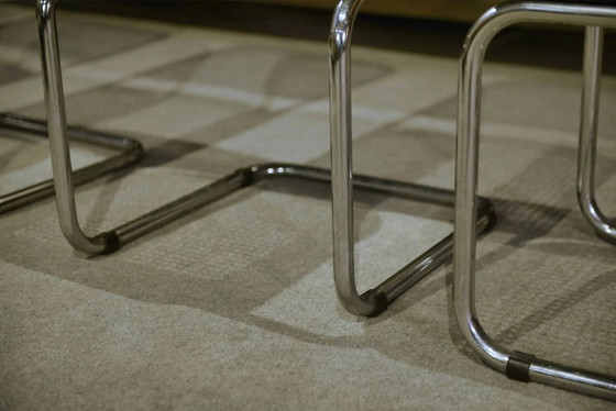 Set di 6 sedie Cesca B32 di Marcel Breuer anni '70 – Sedie da pranzo, Legno, polished steel, Bauhaus (photo 11 of 14)