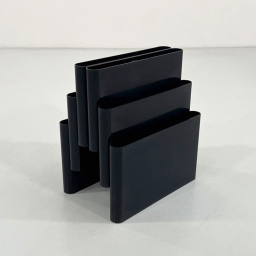 Porte-revues noir de Giotto Stoppino pour Kartell, années 1970
