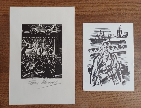 Masereel, 'The Variety Theater', woodcut + printed print – Lithographs & prints, Paper (photo 3 of 5)