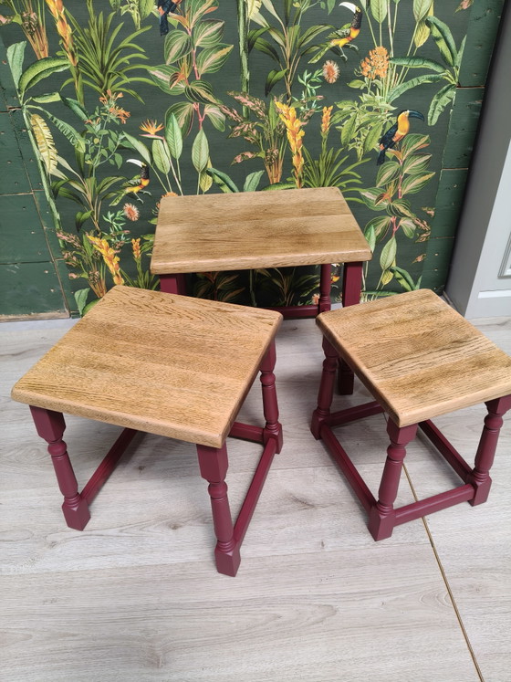 Vintage Bijzettafeltjes, Set Van 3 – Wood (photo 4 of 6)