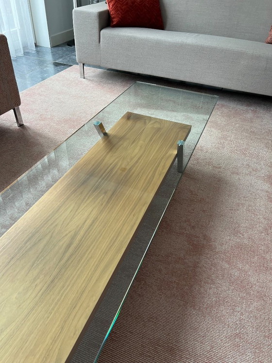 Exclusieve Van Beek B1 design salontafel – 225 cm – nieuwstaat – Coffee tables, Wood, Glass (photo 5 of 5)