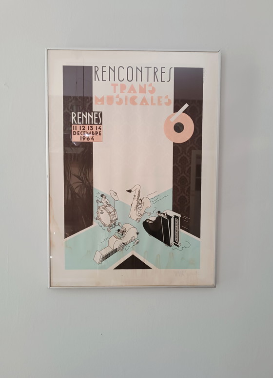 Image 1 of Vintage Joost Swarte "Rencontres Trans Musicales 1984" litho