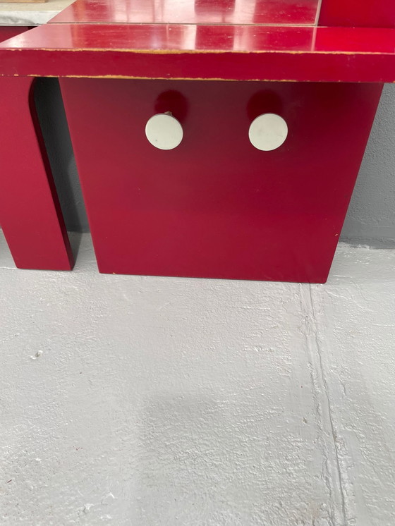 Image 1 of Vintage wandkapstok met spiegel en lade, jaren 1960, Tsjecho-Slowakije