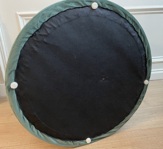 Image 1 of Westwing pouf green velvet