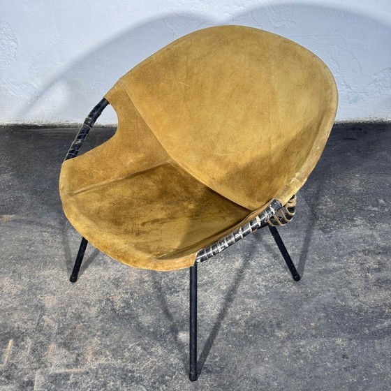 Image 1 of Lusch and Co. "Balloon" leren fauteuil, jaren 60