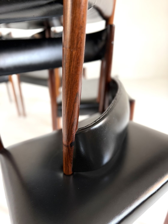 Image 1 of Ensemble de 6 chaises de salle à manger danoises vintage des années 60