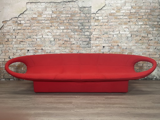 Moroso Smock Sofa – Red fabric | Patricia Urquiola