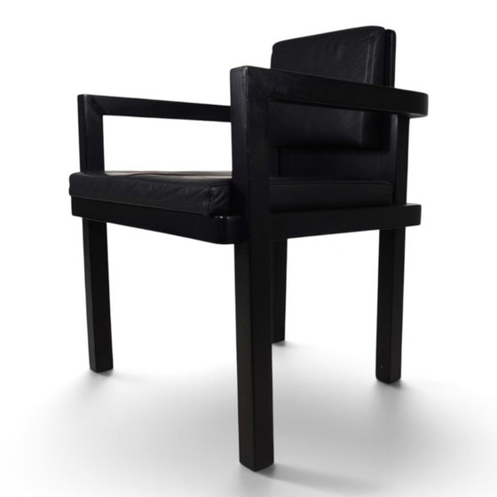 Armchair in black wood and leather, Tecta, Minimalisme (photo 15 of 15)