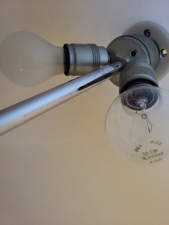 Image 1 of Tulip or mushroom lamp, 70s table lamp, chrome base, vintage