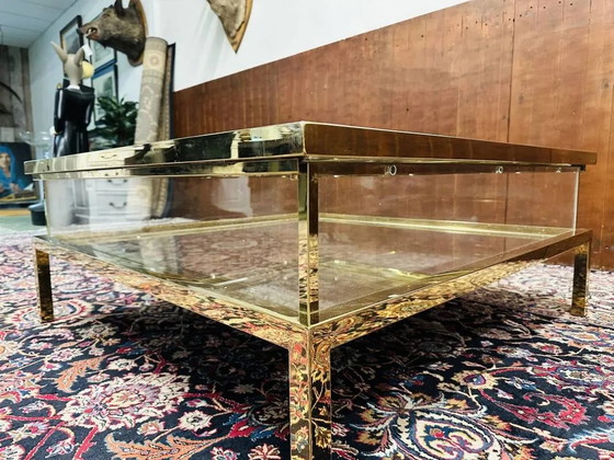 Hollywood Regency Eichholtz Harvey Salontafel, Glas, Messing (foto 11 van 14)