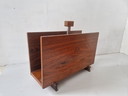 Rosewood Veneer Vintage Magazine Rack