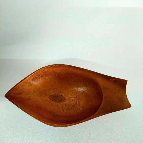 Image 1 of Vintage wooden 'Lotus Flower' appetizer server (appetizer dishes)