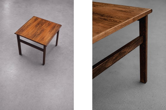 Image 1 of Midden-eeuwse Deense moderne palissander salontafel Capella van Illum Wikkelsø voor Niels Eilersen, jaren 60