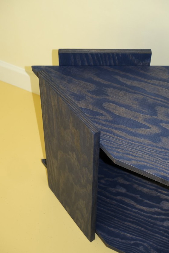 Handmade Custom Design Dressoir / TV-Meubel – Diepzwart/Donkerblauw Hout – Other, Wood (photo 2 of 5)