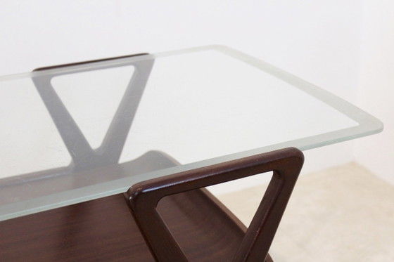 Scandinavische Teak Salontafel met Glazen blad, Koffietafelboeken, Scandinavian (foto 9 van 10)