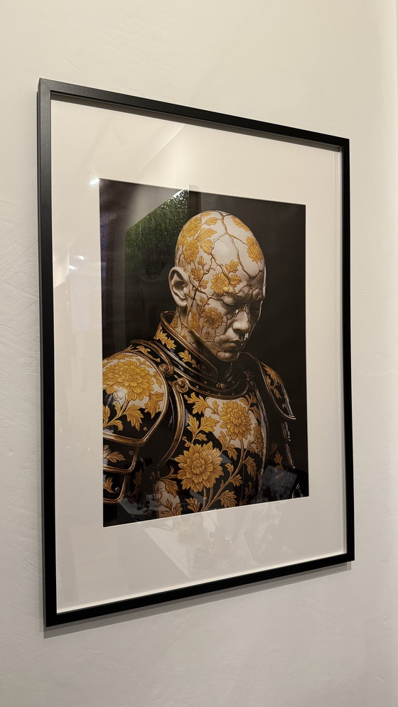 Image 1 of Mural Kintsugi Samurai Gold Warrior de Rotan Hunt