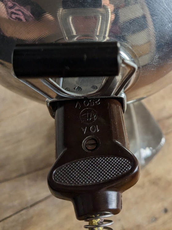 Image 1 of Lámpara parabólica Cobra con base de hierro fundido esmaltado, Art Nouveau.