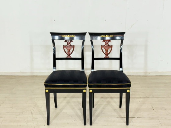 Image 1 of Set of 6 Biedermeier style chairs / vintage dining chairs / kitchen chairs