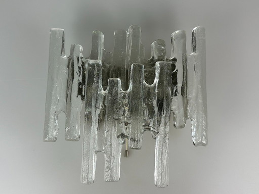 60s 70s ice glass wall lamp Wall lamp by J.T. Kalmar Austria Design
