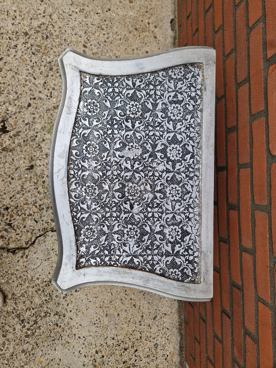 Image 1 of Silver-colored cabinet