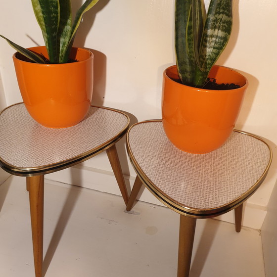 Image 1 of Table à plantes des années 1950, table d'appoint, design rétro vintage