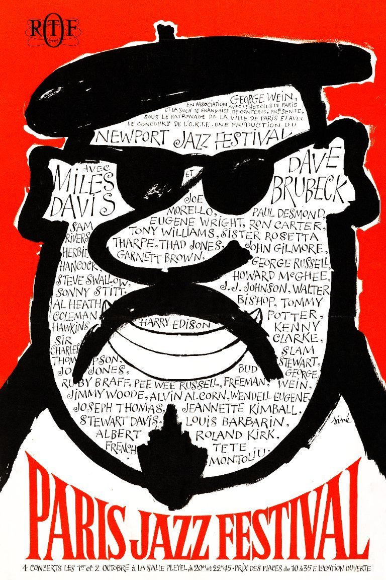 Paris Jazz Festival 1964 - Miles Davis & D. | Posters second-hand