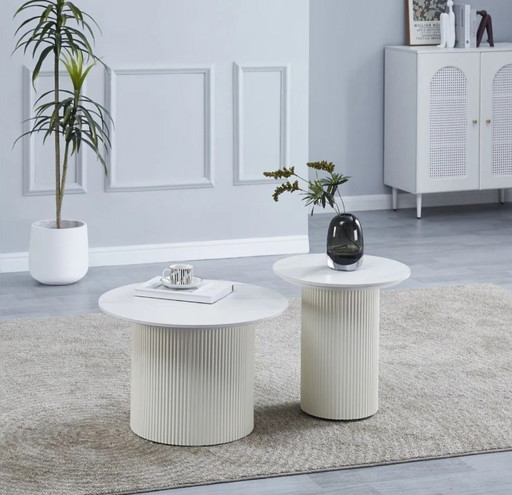 Set di tavolini da caffè impilabili POLPO