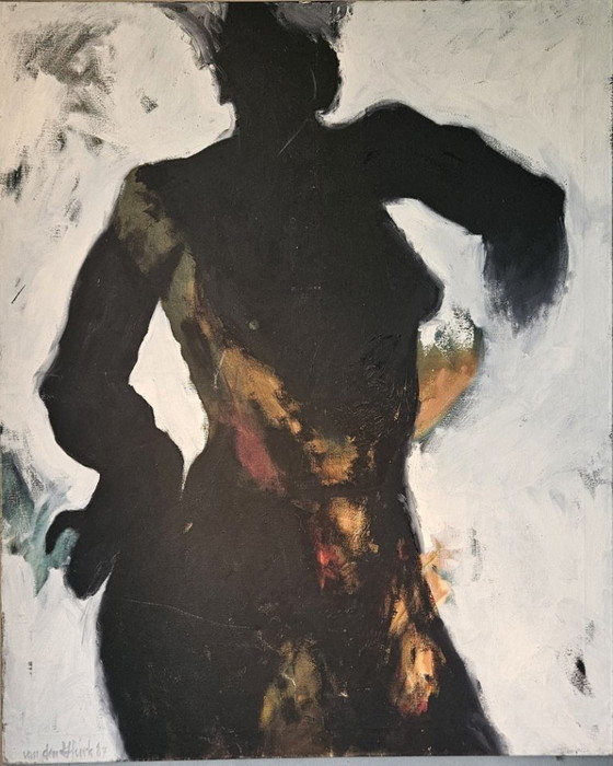 Image 1 of Large expressive figurative oil painting - 130 x 160 cm