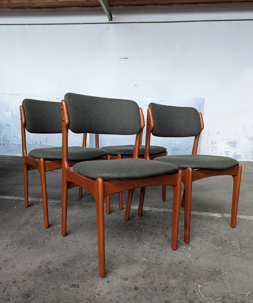 4 sedie danesi - Erik Buch - O.D. Møbler