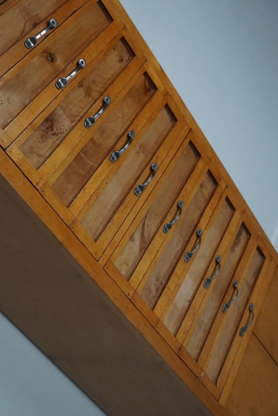 Image 1 of Vintage Italian beech haberdashery cabinet, 1950s