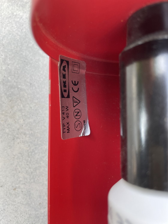 Lampe de chevet vintage IKEA rouge (mate) – Lampes de lecture, Metal (photo 6 of 9)