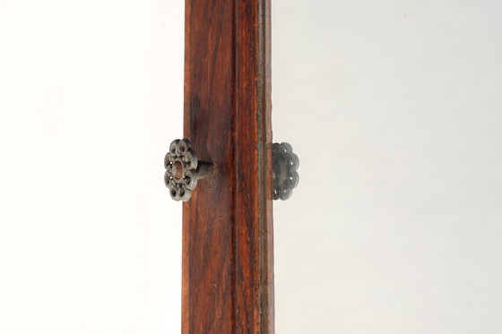 Image 1 of Mueble de afeitar Art Déco de roble con espejo biselado, Francia, ca. 1900