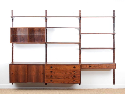 Scandinavian Rosewood Wall System from Hansen & Guldborg – boekenkasten