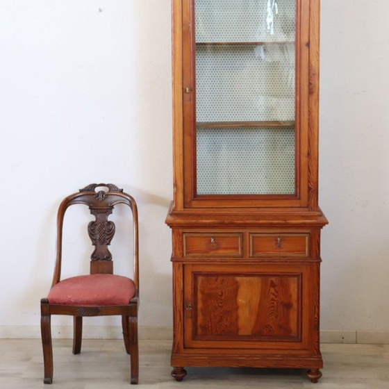 Vitrine ancienne en bois de mélèze, Italie, fin du XIXe siècle – Wood (photo 12 of 13)
