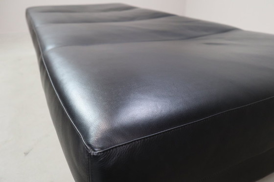 Image 1 of Divano/letto Zanotta "Europa" in pelle nera, Italia 1988