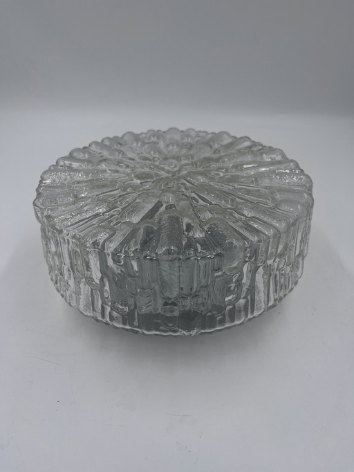 Plafonnier en Verre Moulé avec Relief