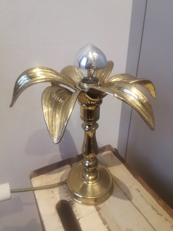 Image 1 of Lampe de table Hollywood Regency Palm Tree par Willy Daro pour Massive