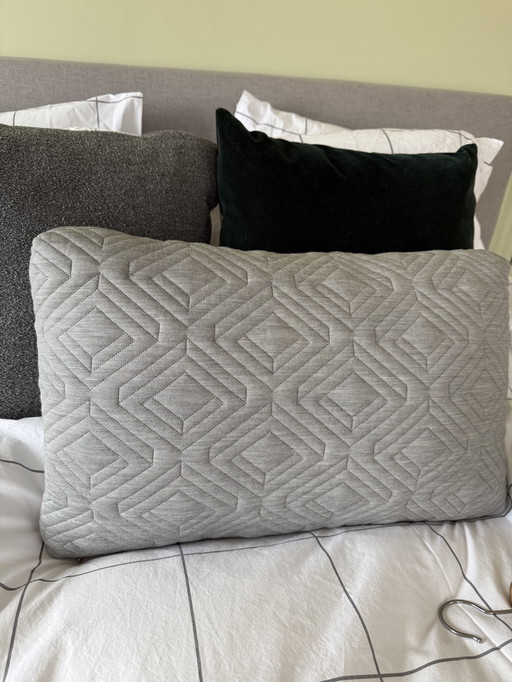 Ferm Living Coussin Quilt, gris clair