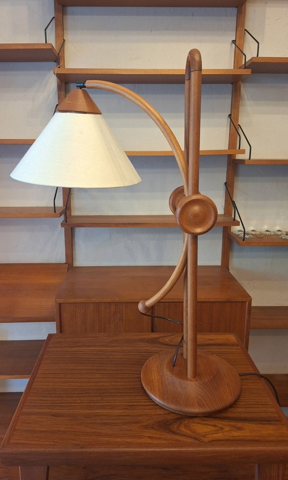 Image 1 of Lampe de table en teck multiréglable Domus, Danemark 1970