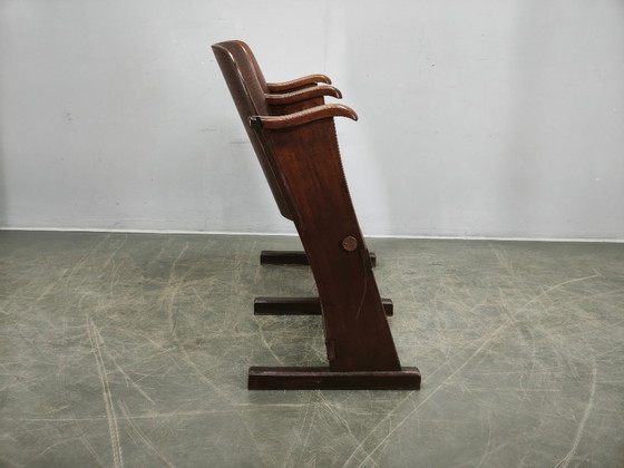 Image 1 of Panchina da cinema ceca a due posti degli anni '20 in legno di faggio, stile Art Déco.