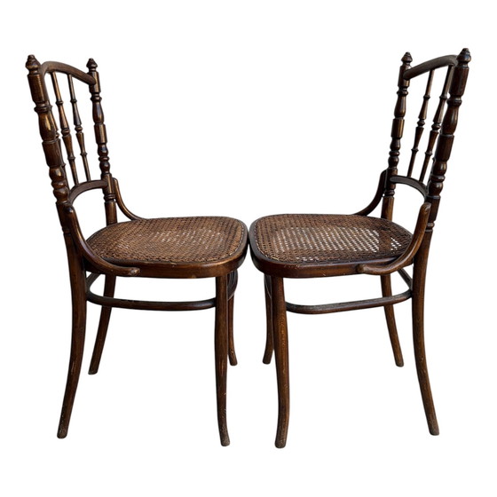 Image 1 of Pair of antique bentwood chairs – Weill & Co (circa 1900)