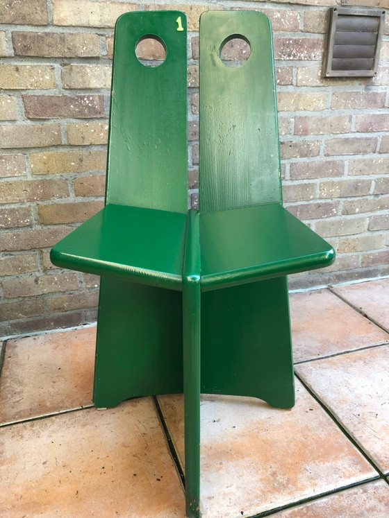 • Raro set di 4 sedie brutaliste in pino - Gilbert Marklund per Furusnickarn AB, ca. 1970 – Sedie da pranzo (photo 2 of 14)