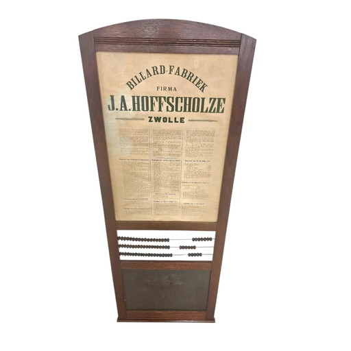 Wall billiards scoreboard by J.A. Hoffscholze / Zwolle / Billiards Factory / 1960s