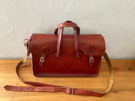 Image 1 of Handgefertigte Tasche aus echtem Naturleder